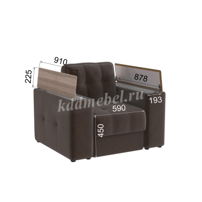 Кресло Нави (Коричневый/Сандал белый)