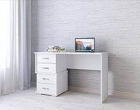 Стол письменный Сити-2 (Белый древесные поры)