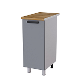 Шкаф нижний 35Р кухня Осло без столешницы (Белый/Карбон светлый)