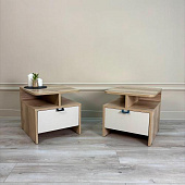 Тумба прикроватная Калипсо (Дуб Делано светлый/Сатин)