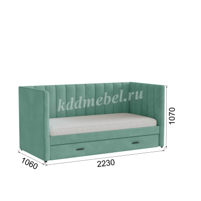 Кровать Нега 0.9 подростковая (Мятный)