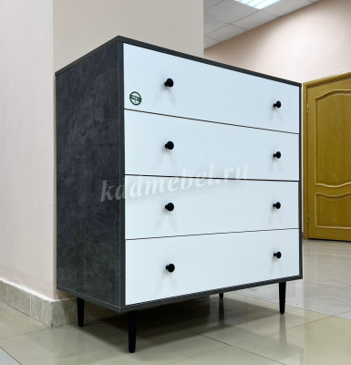 Комод Некст-2 (Камень темный/Белый)