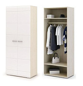 Шкаф Симба 2-х створчатый (Дуб белфорт/Белый глянец)