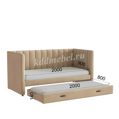 Кровать Нега 0.9 подростковая (Бежевый)