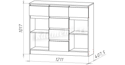 Комод Ницца НЦ.06 (Белый)
