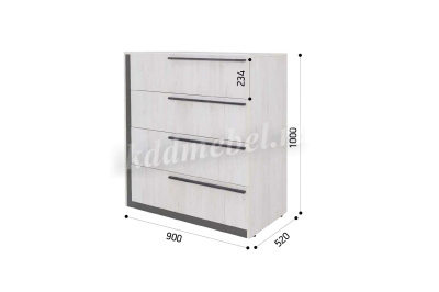 Комод Винтер-8 (Винтерберг/Темно-серый)