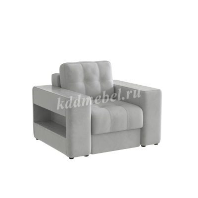 Кресло Доро (Сетло-серый/Холст белый)