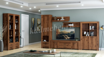 Комод 1100 Квадро-34 (Дуб Делано темный)