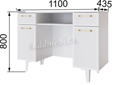 Стол косметический Толедо (Графит серый)