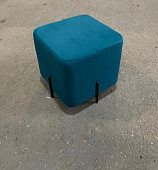 Пуф Квадрат Velluto 20 (Изумрудный/Опора черная)