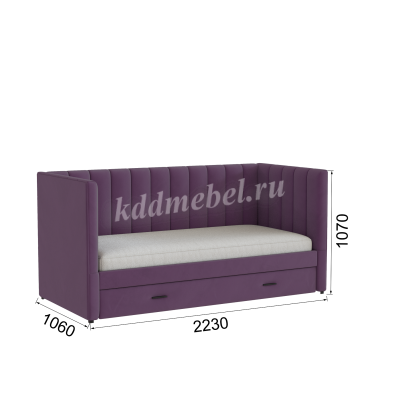 Кровать Нега 0.9 подростковая (Винный)