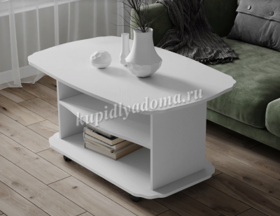 Стол журнальный Консул-2 (Белый древесные поры)