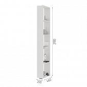 Стеллаж Хелен СТЛ 01 (Шагрень белый)