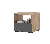 Тумба прикроватная Хелен ТБ 01 (Крафт золотой/Графит серый)