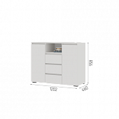 Комод Хелен КМ 01 (Шагрень белый)