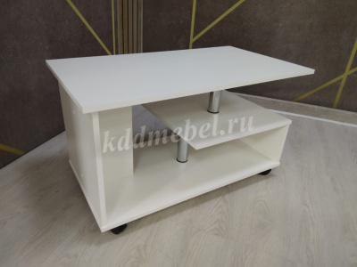 Стол журнальный Консул-5 (Белый древесные поры)