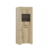 Пенал малый со стеклом Квадро-27 (Дуб Делано светлый)