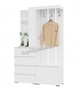 Прихожая Хелен ПР 01 (Шагрень белый)