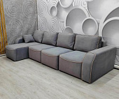 Угловой диван Бафи-2 ДУ Комплектация-4 (Романо грей/Антонио санд)