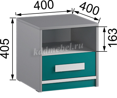 Тумба Кэнди КТ-1 (Графит/Белый)