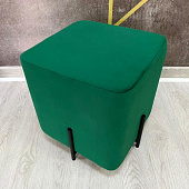 Пуф Лофт квадрат Ил (Изумрудный velutto 33/Черный)