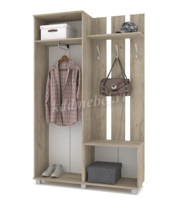 Прихожая Лира с зеркалом (Серый дуб/Белый)