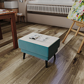 Стол журнальный Майя (Бирюза/мдф клен кремовый)