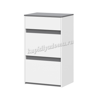 Комод Линда-03 (Белый/Графит)