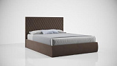 Кровать Стелла 1.6 с подъемным механизмом (Микровелюр/Шоколад)