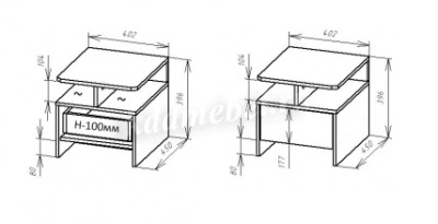 Тумба прикроватная Калипсо (Дуб Делано светлый/Сатин)