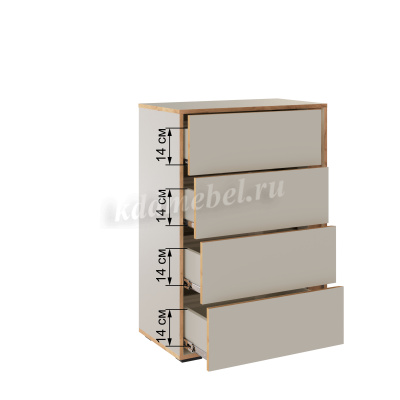 Комод Асцелла (Белый/Графит серый)