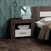 Тумба прикроватная Квадро-2 (Анкор темный/Анкор белый)