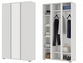 Шкаф Хелен 3-х створчатый с зеркалом ШК 02 (Шагрень белый)