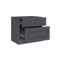 ТЭКС_Спальня Апполия_Тумба прикроватная_наполнение_ Графит серый + Лунный кратер