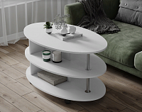 Стол журнальный Консул-4 (Белый древесные поры)