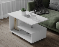 Консул-5 стол журнальный Белый древесные поры