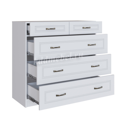 Комод Апполия 5 ящиков (Белый дуб)