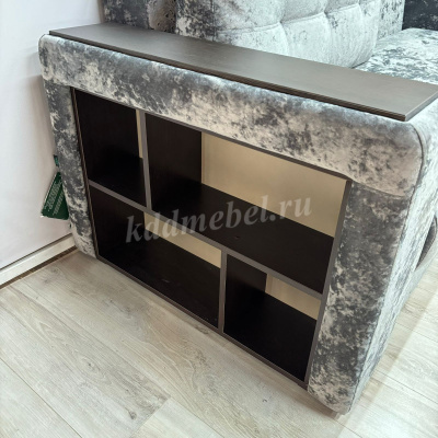 Диван-кровать Марк БД вар.1 (Плюш графит/Венге)