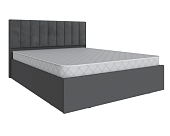Кровать Мадрид МД-2 1.6 с ортопедическим основанием (Графит серый/Волна графит)