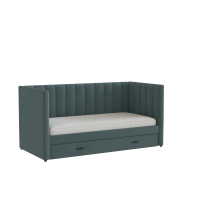 Домани кровать Нега велюр серый