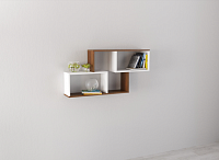 Полка ПН-3 (Орех Донский/ Белый Древесные поры)